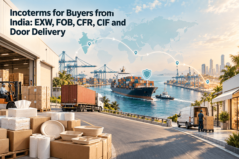 Incoterms for buyers from India, container loading at an Indian port