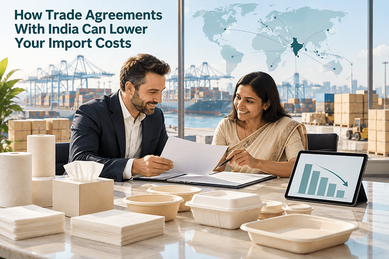 Trade agreements with India certificate of origin for paper product imports