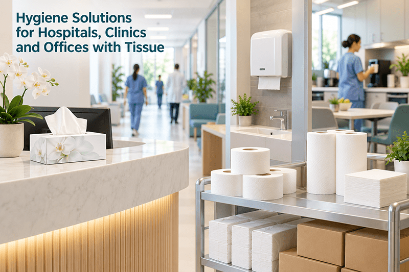 Hygiene solutions for hospitals clinics and offices with tissue products