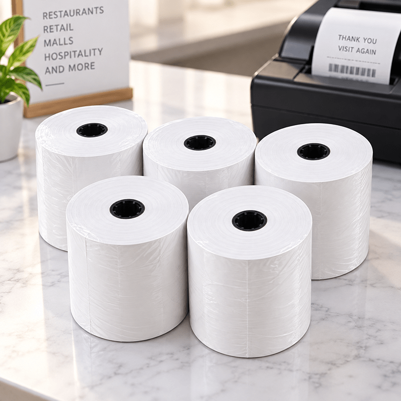 Thermal Roll 3 1/8 Inch x 265 ft manufacturer and exporter in Ahmedabad India - White Orchid pack view